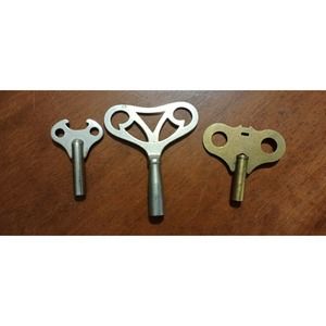 LOT Of 3 Vintage Antique CLOCK Winding Keys #6